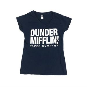 The Office Dunder Mifflin Blue Cotton T-Shirt wmns
